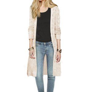 Brand New Women Cable Knit Open Cardigan Sweater Almond -One Size FIts Most